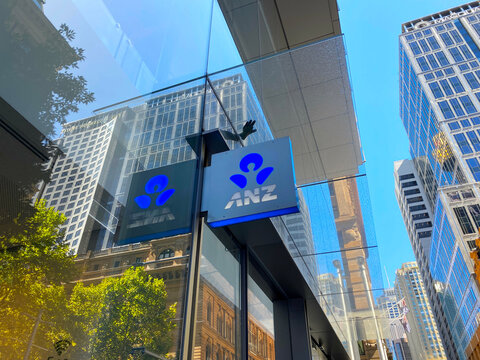 Various Logo of ANZ, Australia and New Zealand Banking Corporation in Sydney, Australia