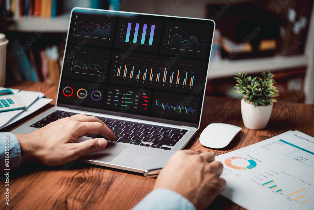 Aufkleber business insights, performance metrics, and strategic analysis through captivating data kpi dashboar