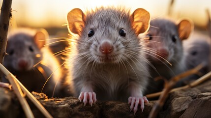  Starving rats waiting to be fed up.