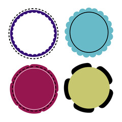 Set Of Circle Shape Illustration 