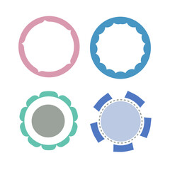 Set Of Circle Shape Illustration 