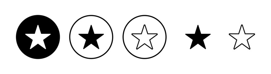 Star Icons set. Star vector icon. Rating symbol