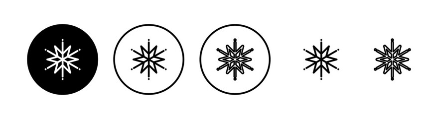 Snowflake icons set. snow icon vector. Symbol of winter, frozen