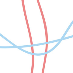 Pastel red and blue grid lines background 