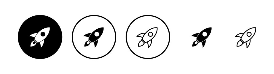 Rocket vector icons set. Start Up Concept Symbol. Startup icon