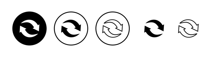 Refresh icons set. Reload icon vector. Update icon. convert icon