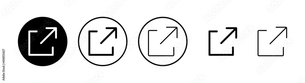 Aufkleber external link symbol icons set. link icon. link vector icon. hyperlink chain symbol