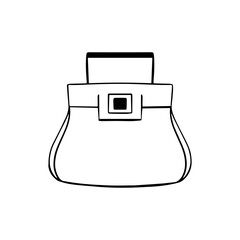Beautiful doodle woman bag, great design for stickers, fashion journals and for any purposes