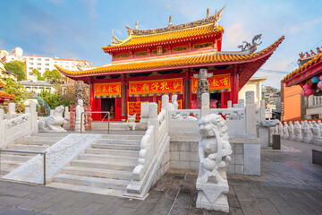 Nagasaki, Japan - Nov 28 2022: Confucius Shrine (Koshi-byo) built in 1893 by Nagasaki's Chinese...