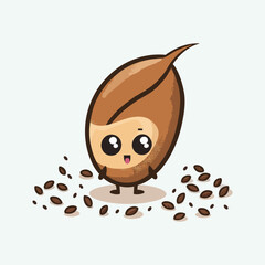 vector cute seed cartoon style