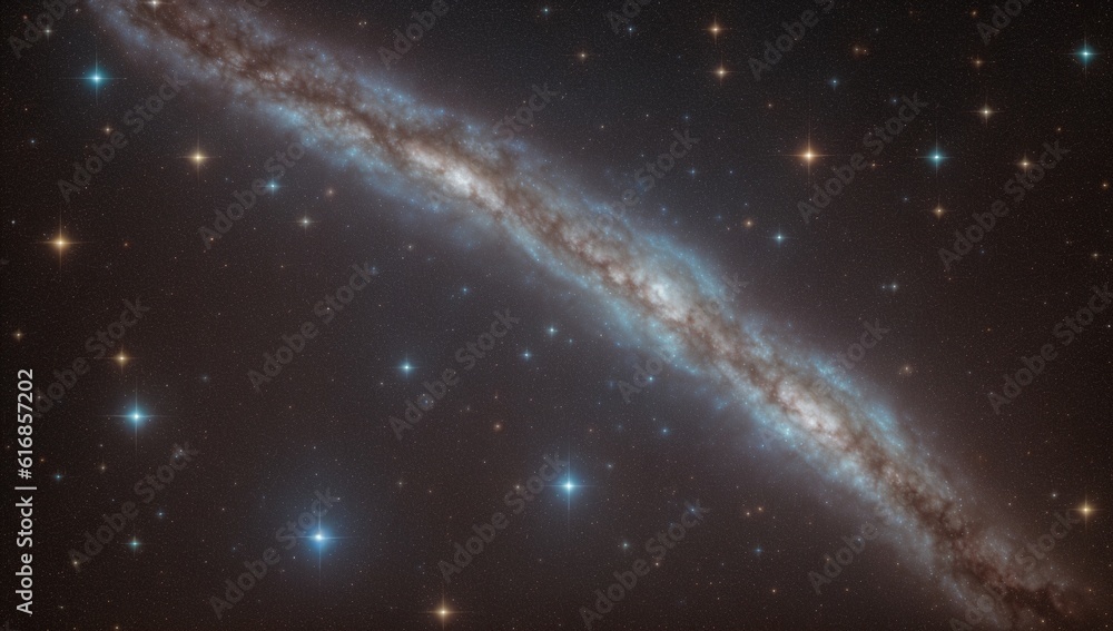 Wall mural a scene of a dynamically composed image of a spiral galaxy ai generative