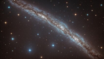 A Scene Of A Dynamically Composed Image Of A Spiral Galaxy AI Generative