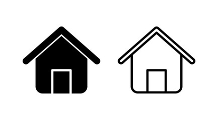 Home icon vector. House vector icon