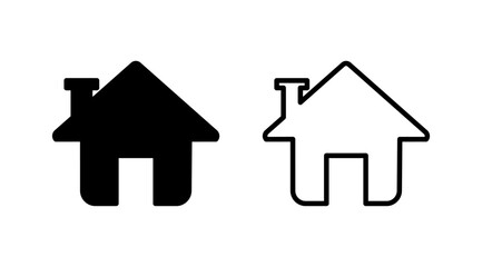 Home icon vector. House vector icon