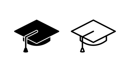 Education icon vector. graduation cap icon vector