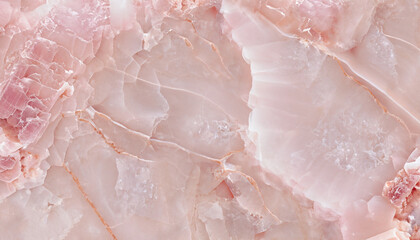Pink Onyx Crystal Marble Texture with Icy Colors, Polished Quartz Stone Background, It Can Be Used...