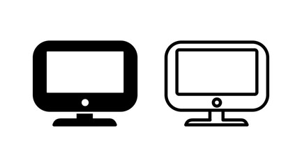 Computer icon vector. computer monitor icon.