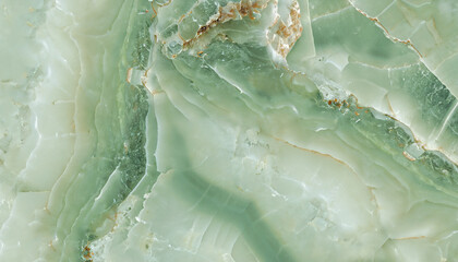 Onyx Green Crystal Marble Texture with Icy Colors, Polished Quartz Stone Background, It Can Be Used...