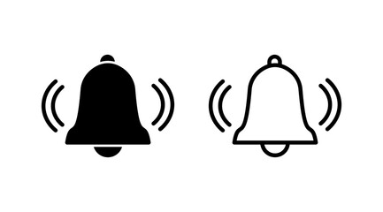 Bell Icon vector in trendy flat style isolated. Notification symbol web site design