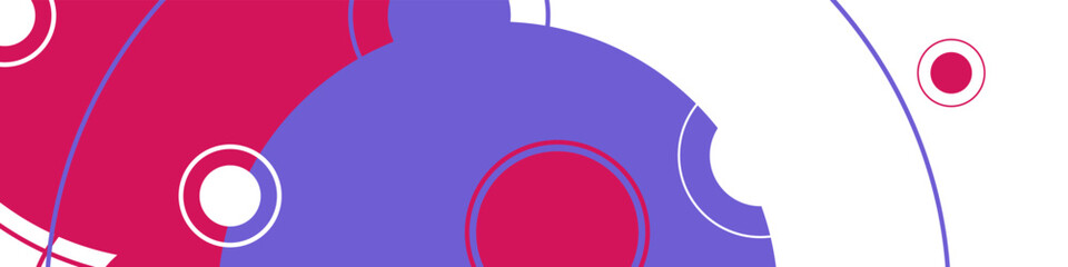 Color circle geometric background. Abstract pink and purple circles on white background. Backdrop illustration for design. Modern technology background. Vector EPS 10