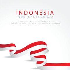 17 august indonesia independence day template vector illustration design