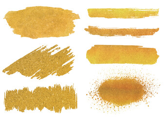 金泥っぽいラインなどの素材のセット