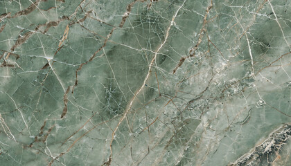 Forest green emperador marble stone background with thin veins on surface.
