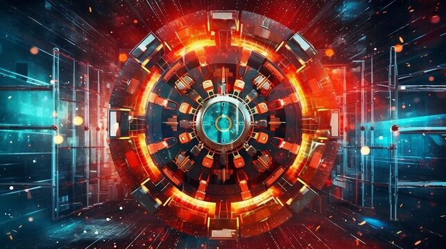 abstract technology background, Technology security concept. Modern safety digital background. Protection system, Cyber Security and safety information, personal data concept v2
