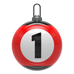 letter ball christmas 3d render