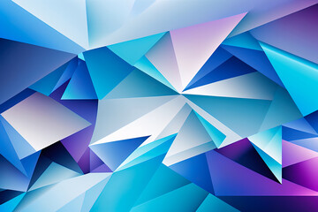 Obraz premium white, blue, purple geometric triangle abstract background illustration. winter, cold, mood abstract background