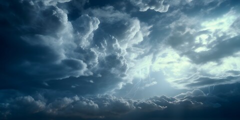 Obraz premium rain clouds with lightening