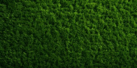 Wide format background image of green carpet of neatly trimmed grass. Beautiful grass texture on bright green mowed lawn, field, grassplot in nature