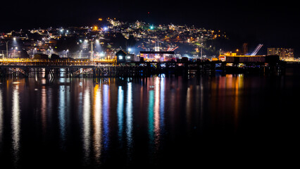 Fototapeta premium caleta de tome nocturna
