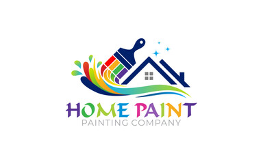 Illustration of graphic vector colors of professional paint company logo design template