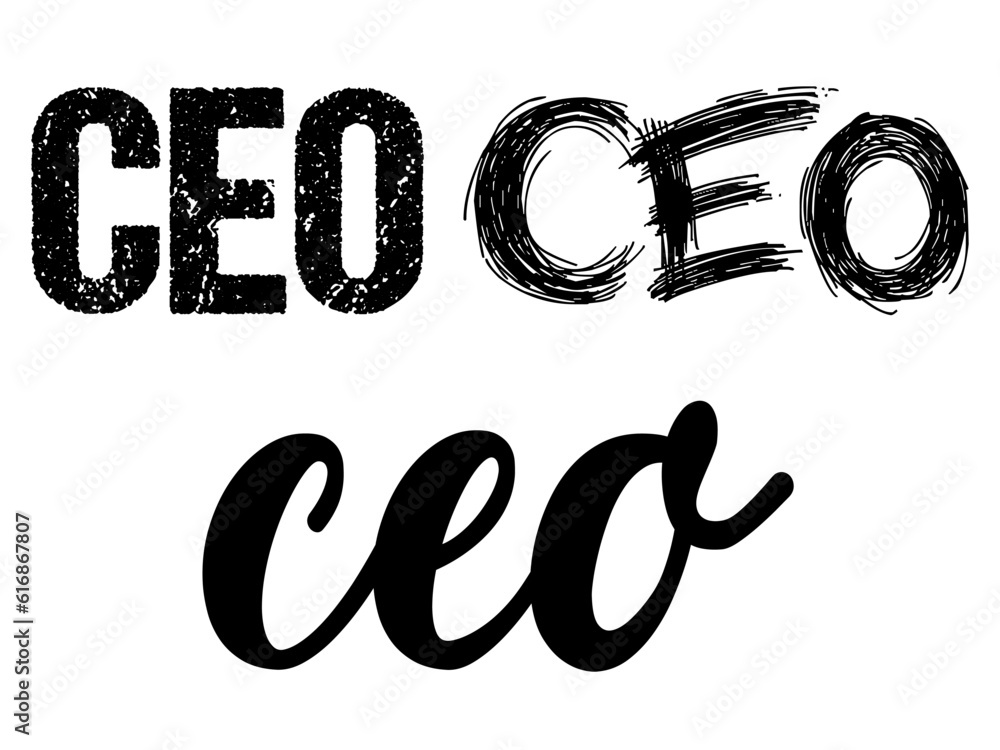 Poster ceo, modern condensed display geometric circular font vector with alternates and ligatures.