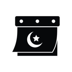 islamic calendar icon design. isolated on white background. vector illustration