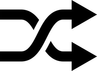 Arrow shuffle icon random symbol for your web site design, logo, app, UI. illustration