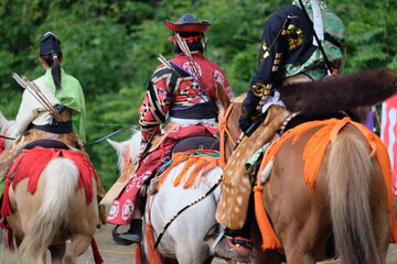 青森県弘前市の高照神社で開催された流鏑馬