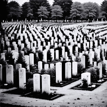 Cemetery, vector, hand drawing, cinematic