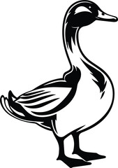 Goose Logo Monochrome Design Style