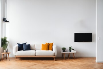 Luxury Living Room Showcase in Spacious Apartment, generative ai