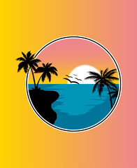 Retro vintage summer shape