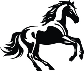 Naklejka na ściany i meble Horse Logo Monochrome Design Style