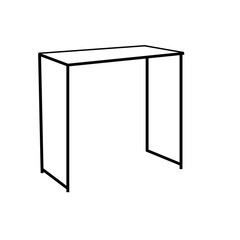 Wooden  illustration, drawing, engraving, ink, line art, vectorv.White cloth on the tabl