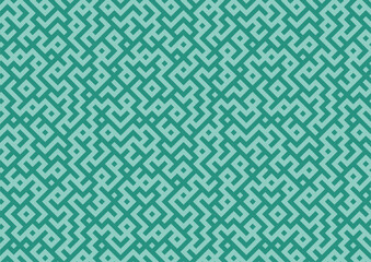 Fototapeta premium abstract green background with random maze pattern