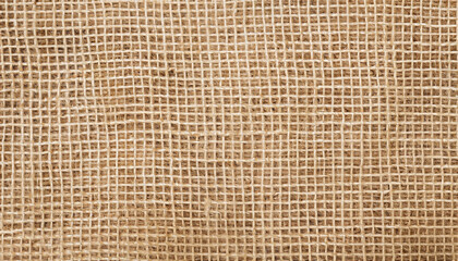 Brown sackcloth texture or background and empty space. Jute burlap canvas texture. Background for text and picture.