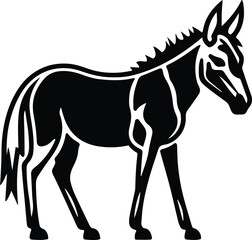 Mule Logo Monochrome Design Style