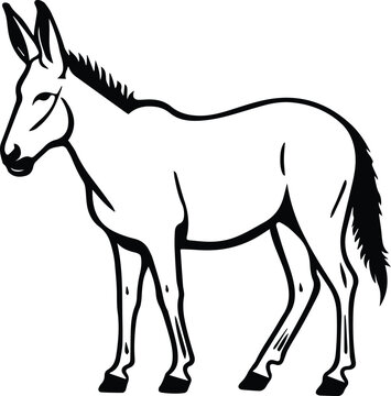 Mule Logo Monochrome Design Style