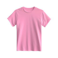 Pink t-shirt mockup on transparent background. AI Generated
