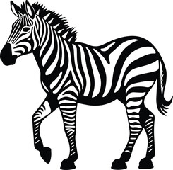 Naklejka na ściany i meble Zebra Logo Monochrome Design Style